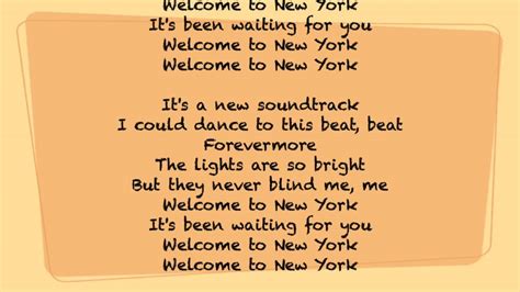 welcome to new york by taylor swift lyrics|taylor swift official website.